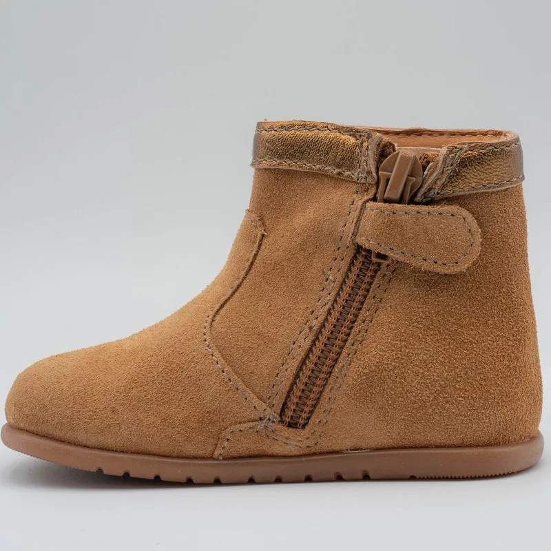 Babybotte barefoot Anoki Boot Franges Velour Nocciola