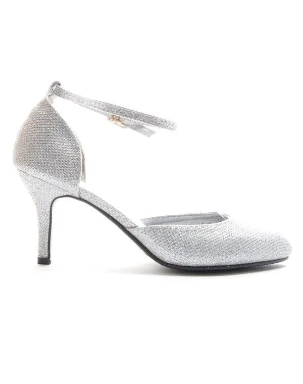 Chaussure femme Style Shoes: Escarpin pailleté - argent