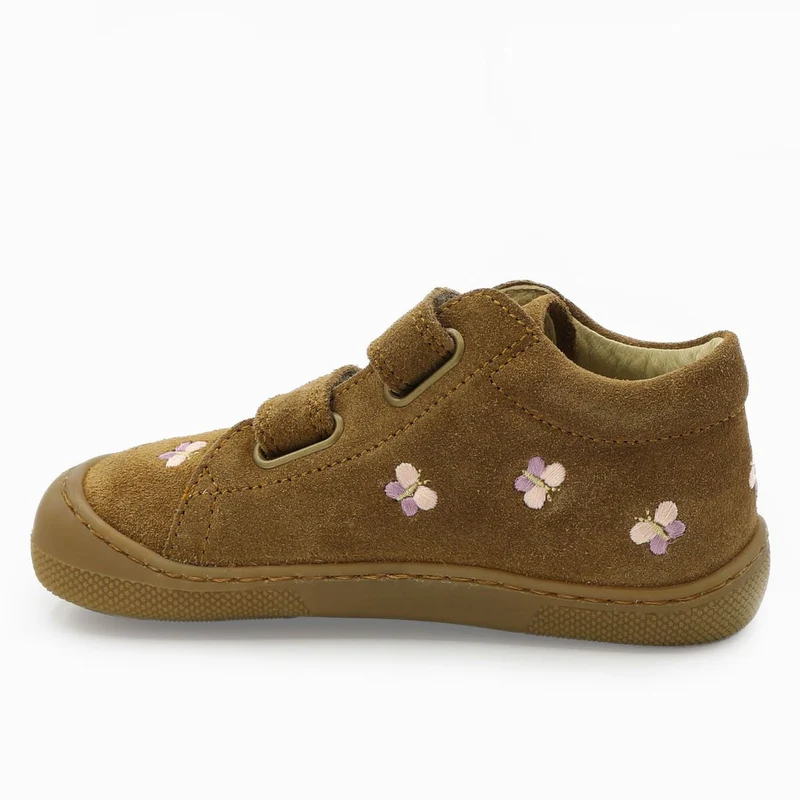 Naturino Barefoot Orec Velcros Suede Butterfly Brown
