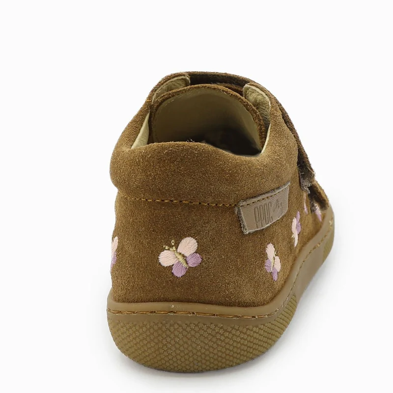 Naturino Barefoot Orec Velcros Suede Butterfly Brown
