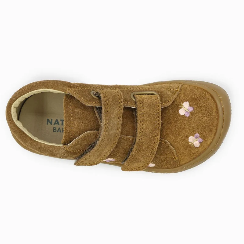 Naturino Barefoot Orec Velcros Suede Butterfly Brown