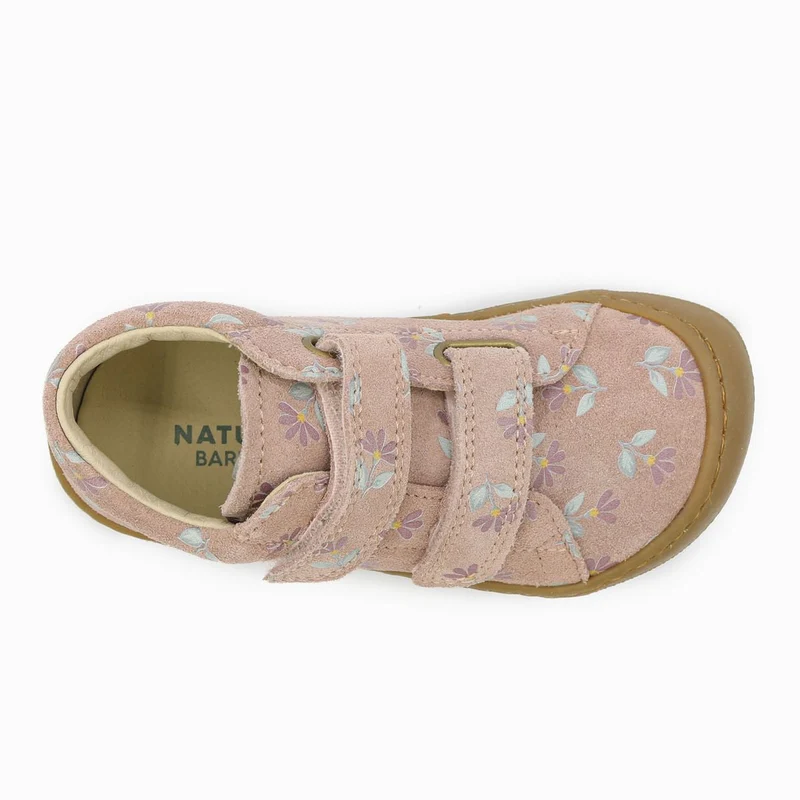 Naturino Barefoot Orec Velcros Suede Cyclamens Rose