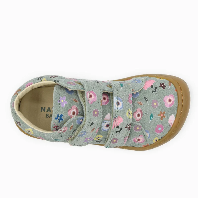 Naturino Barefoot Orec Velcros Suede Flowering Sage