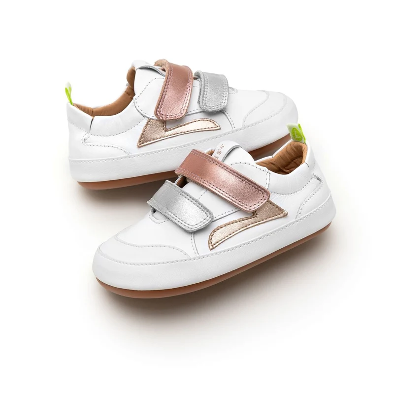 Tip Toey Joey Primeiros Landy White Sterling Silver Rose Gold