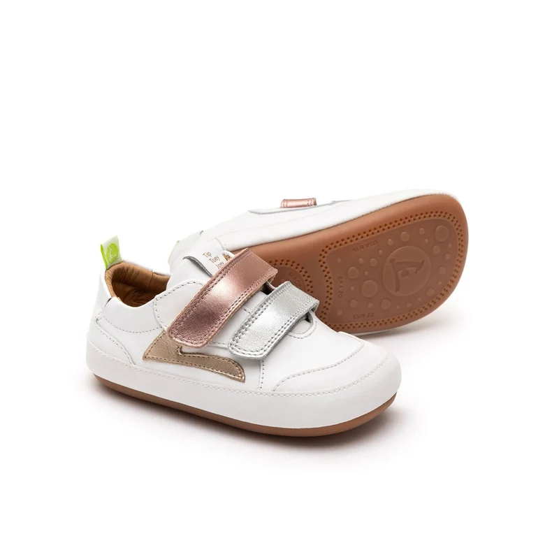 Tip Toey Joey Primeiros Landy White Sterling Silver Rose Gold