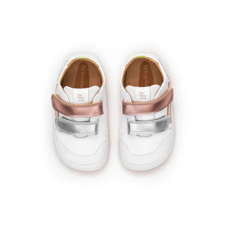 Tip Toey Joey Primeiros Landy White Sterling Silver Rose Gold