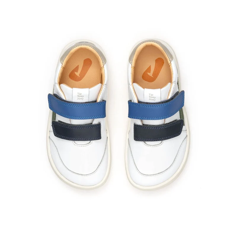 Tip Toey Joey Kidos Landy White Navy Blue Tang