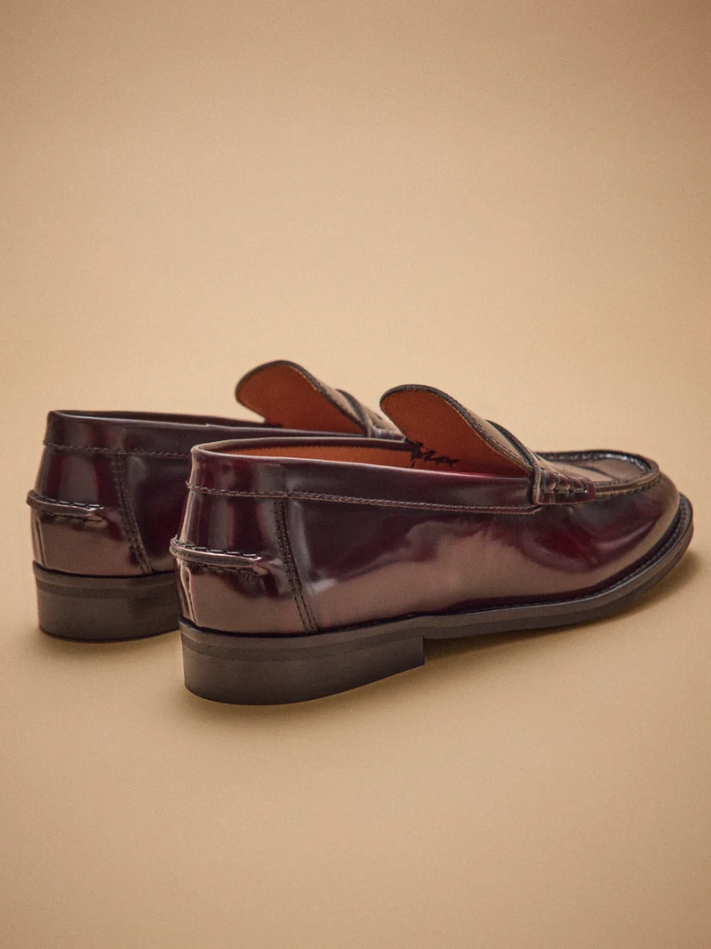 Mocassins cuir vernis femme