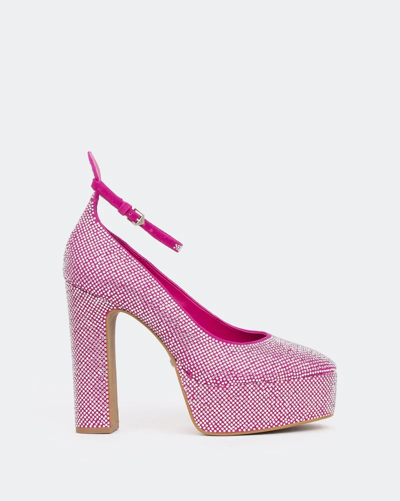 Jayne, Fucshia. Suede/Suède Fucshia