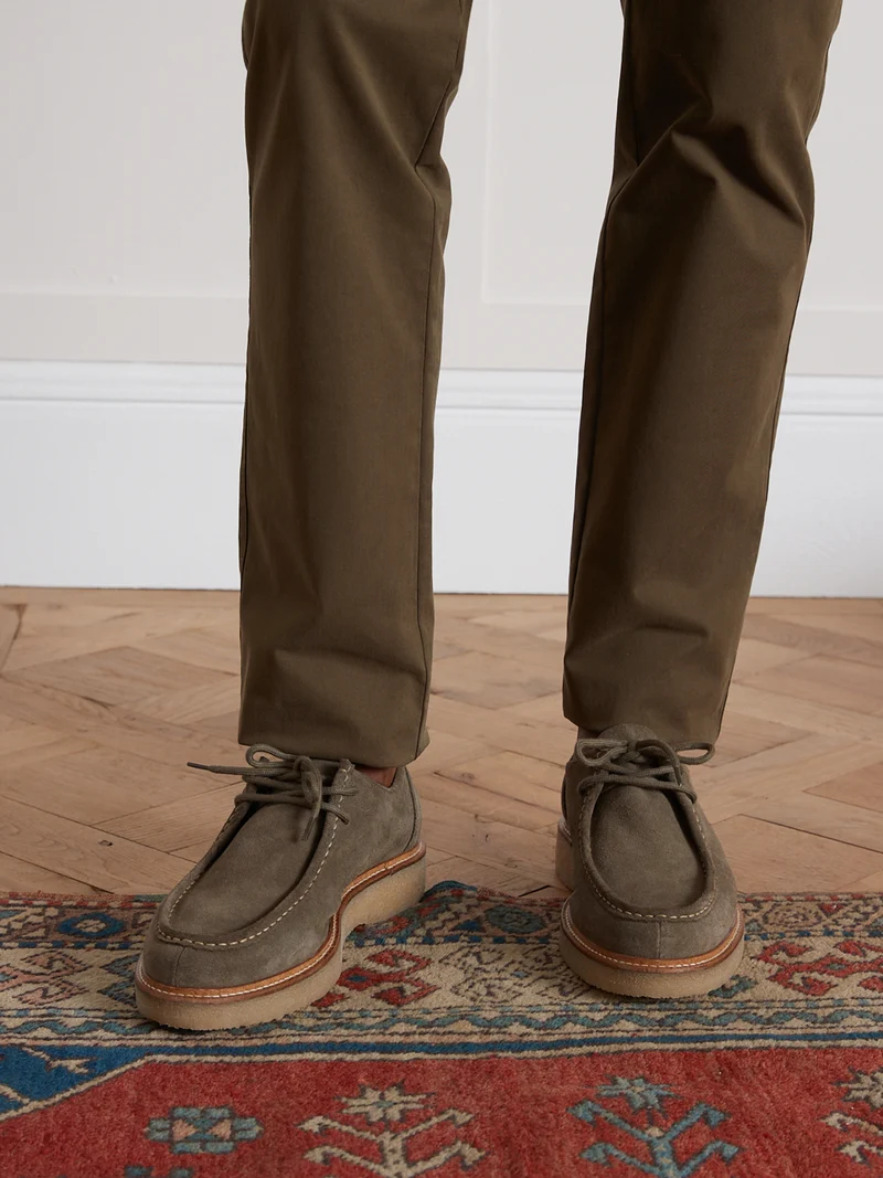 Derbies lacets croûte de cuir homme