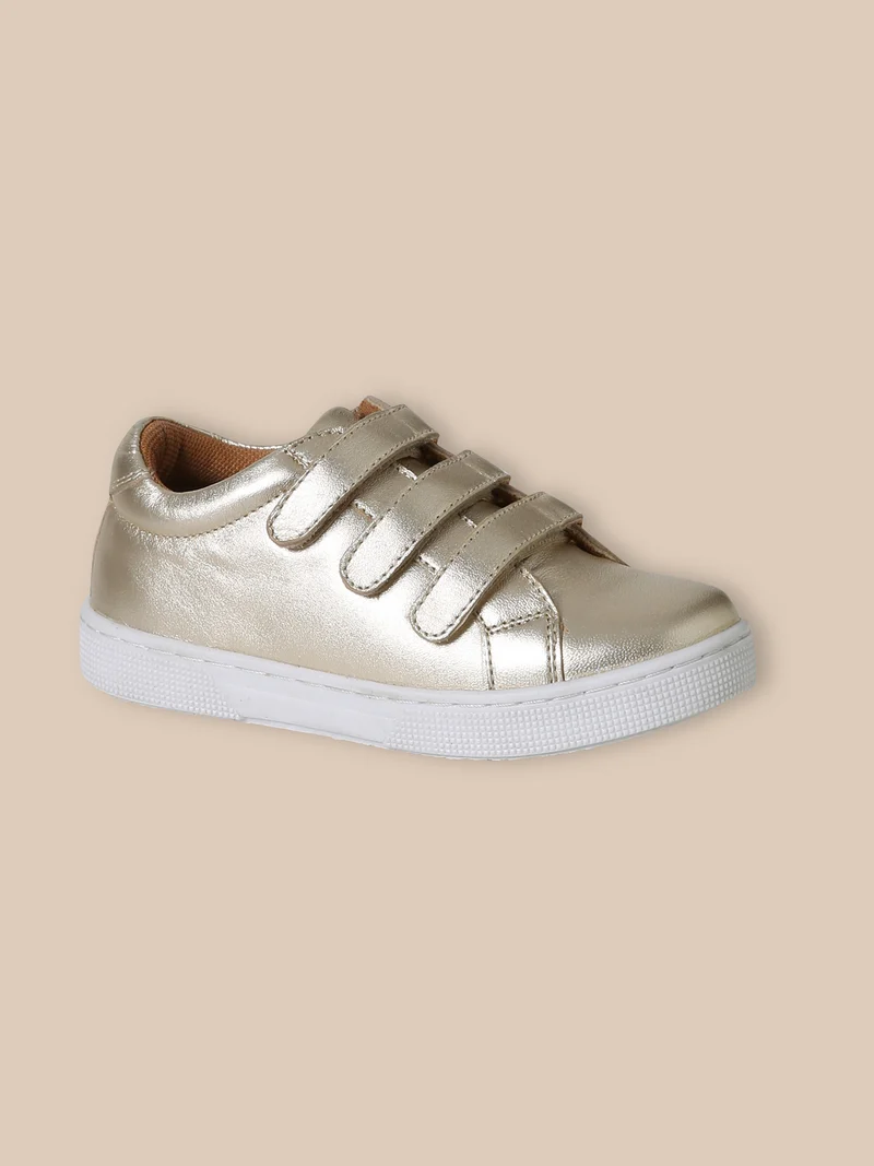 Baskets en cuir irisé Fille