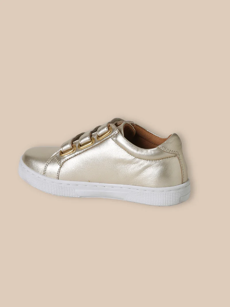 Baskets en cuir irisé Fille