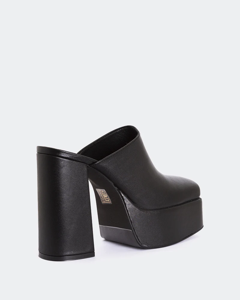 Drainy Black Leather
