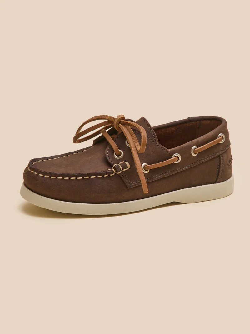 Chaussures bateau en cuir Garçon