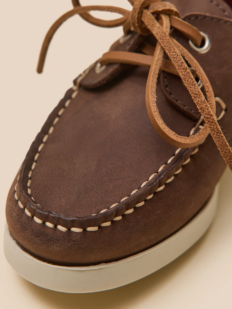 Chaussures bateau en cuir Garçon