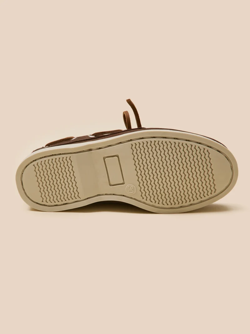 Chaussures bateau en cuir Garçon