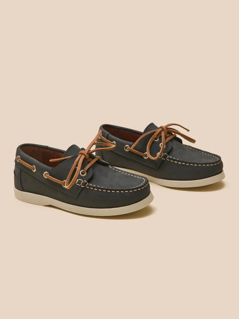 Chaussures bateau en cuir Garçon