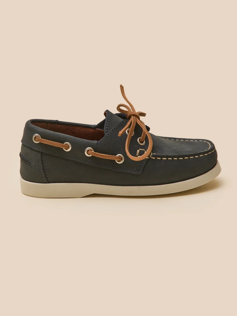Chaussures bateau en cuir Garçon
