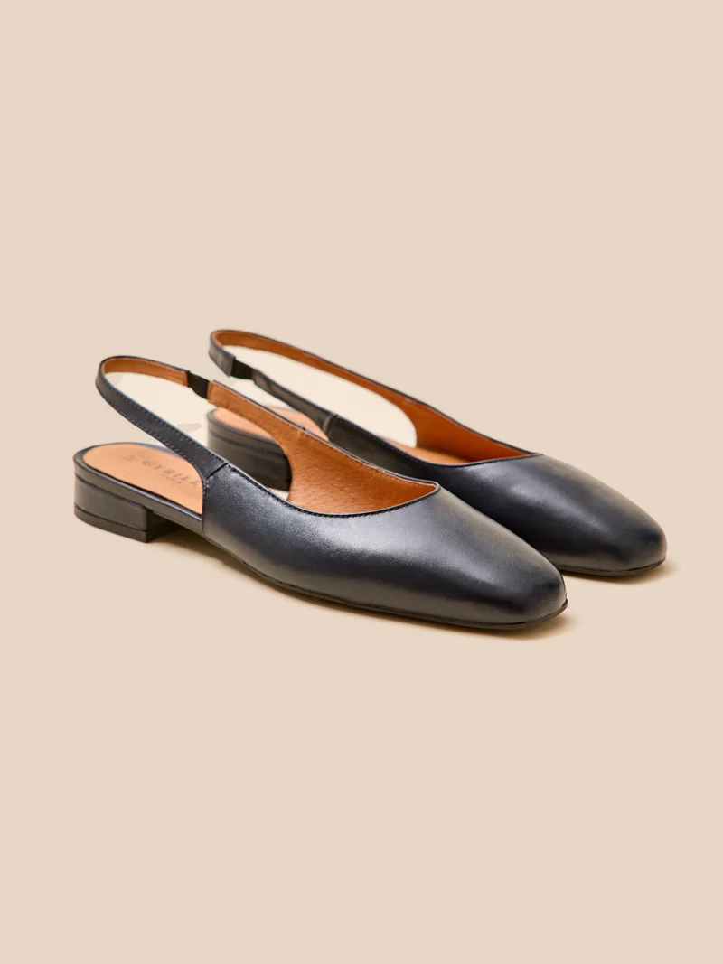 Ballerines slingback cuir femme