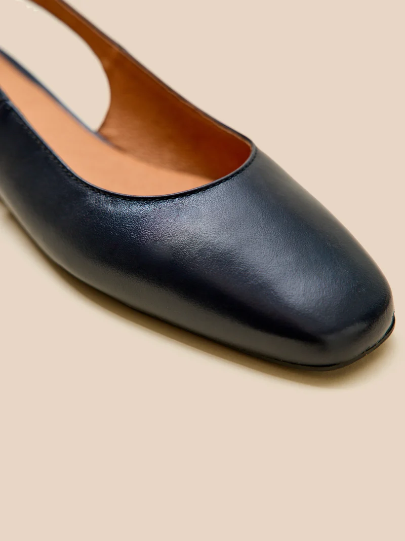 Ballerines slingback cuir femme