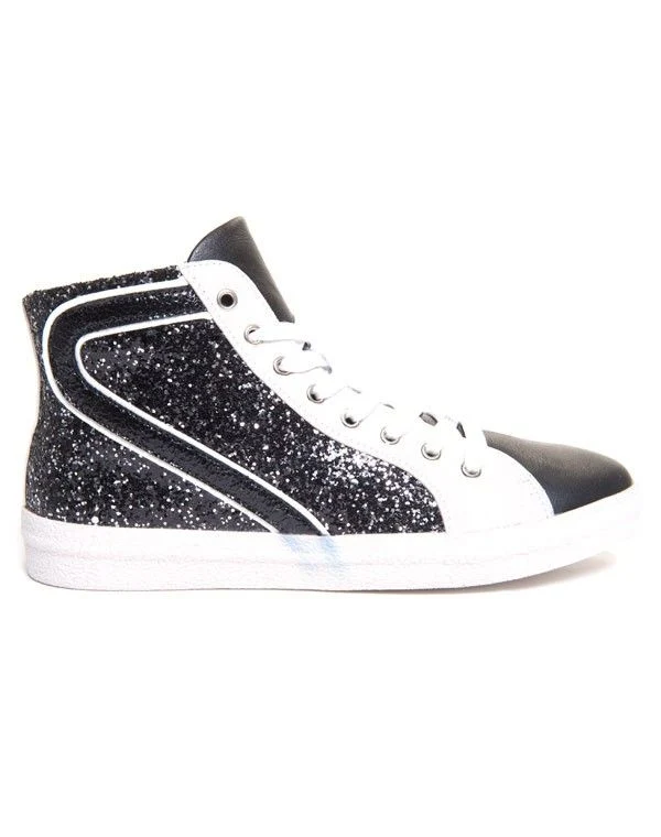 Chaussures femme Findlay: Basket noire à sequin
