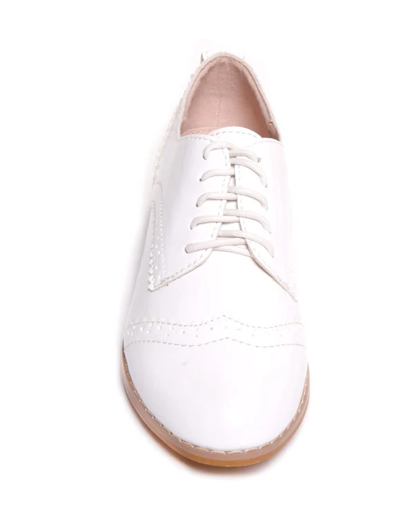 Richelieu blanc verni Ideal