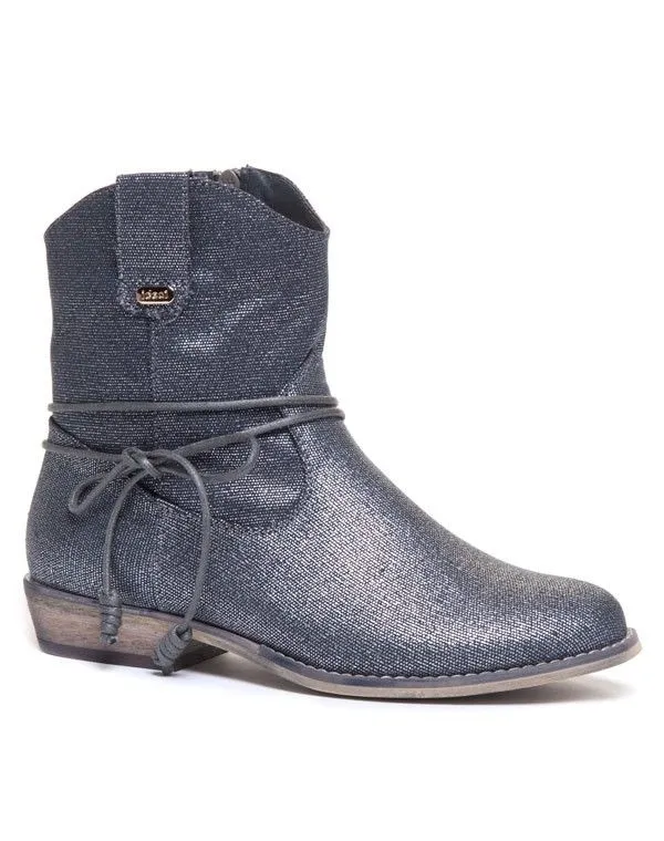 Boots à reflet brillant gris Idéal