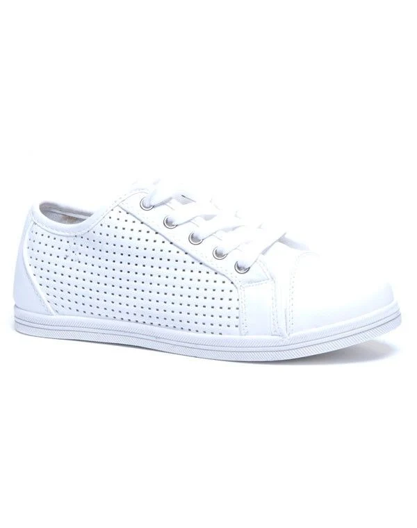 Basket simple et fine blanches sinly