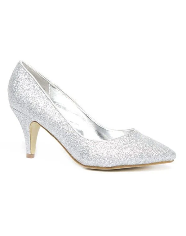 Chaussures femme Style Shoes: Escarpins argent pailletés