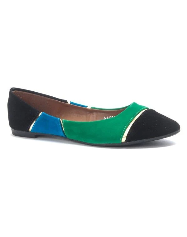 Chaussure femme Jolyvia: Ballerine multi couleur noire