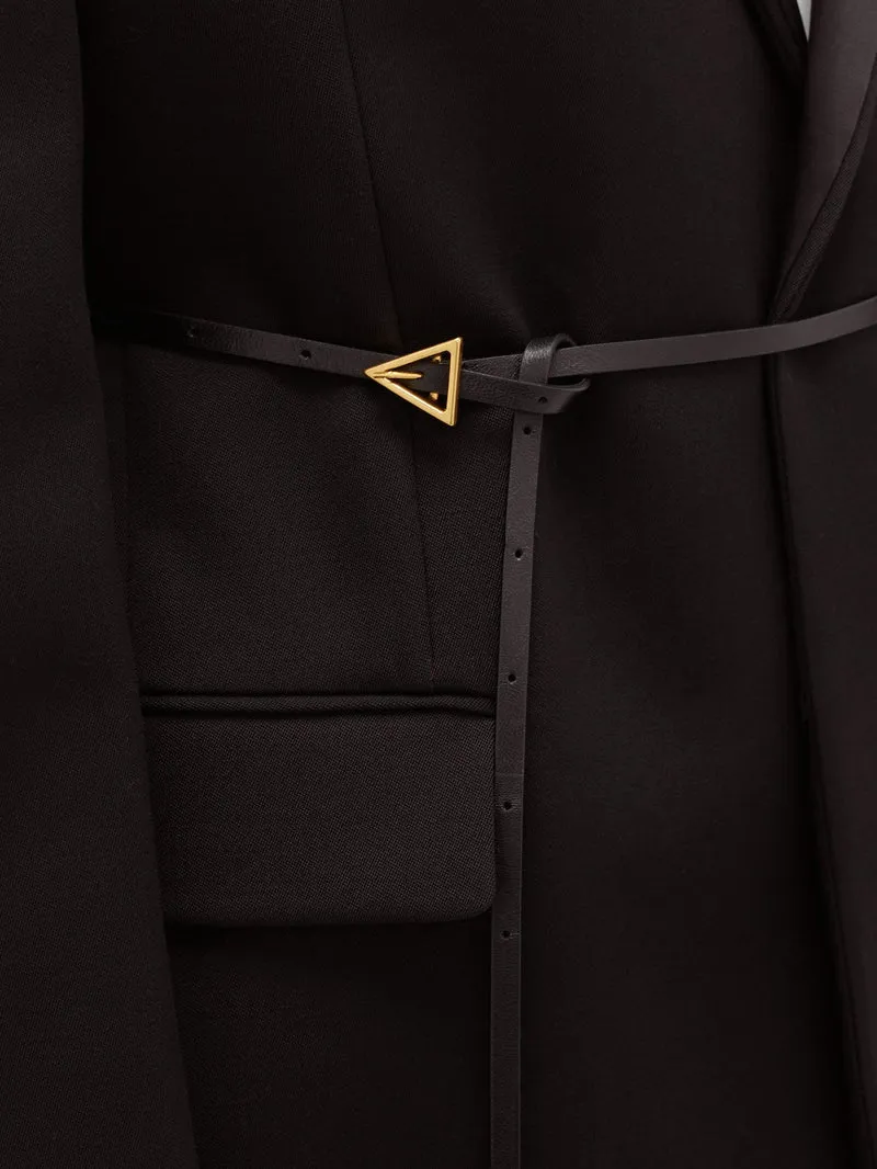 Oversized grain de poudre tuxedo jacket