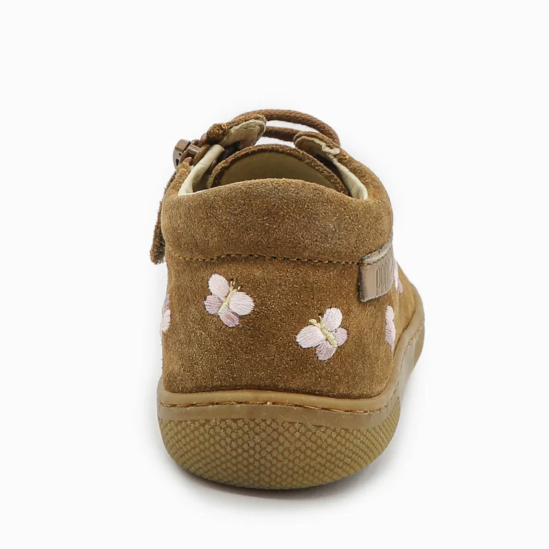 Naturino Barefoot Orec Zip Butterfly Suede Brown