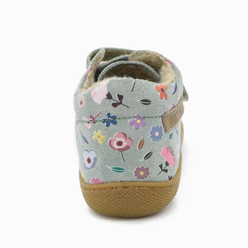 Naturino Barefoot Orec Velcros Suede Flowering Wool Sage