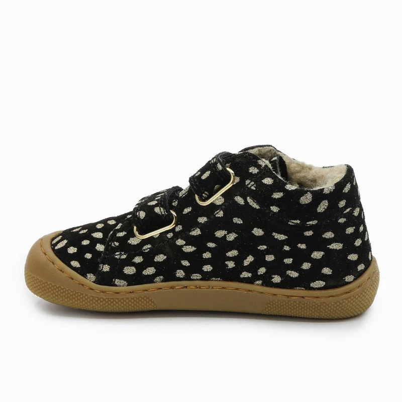 Naturino Barefoot Orec Velcros Suede Wool Black Platinium