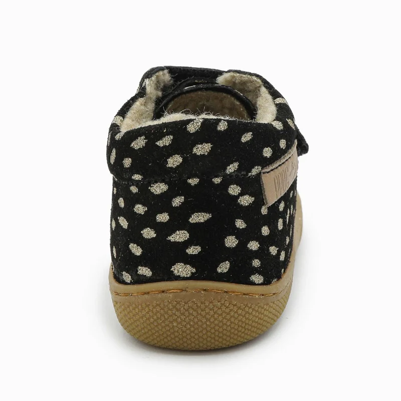 Naturino Barefoot Orec Velcros Suede Wool Black Platinium