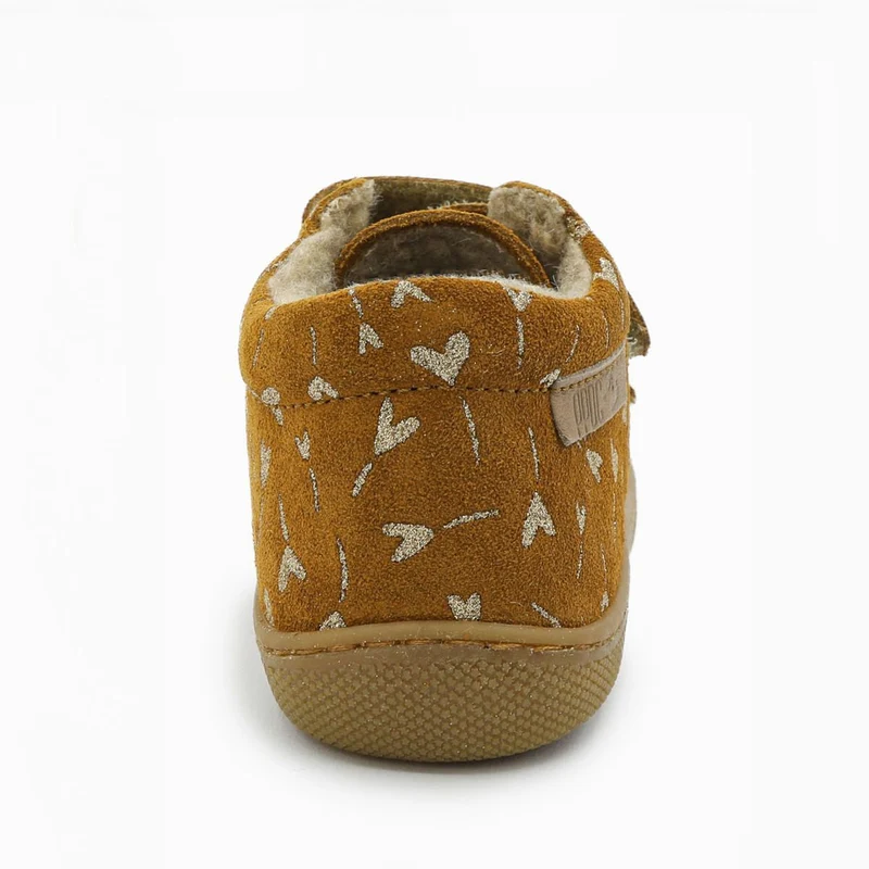 Naturino Barefoot Orec Velcros Suede Glitter Flower Hearth Wool