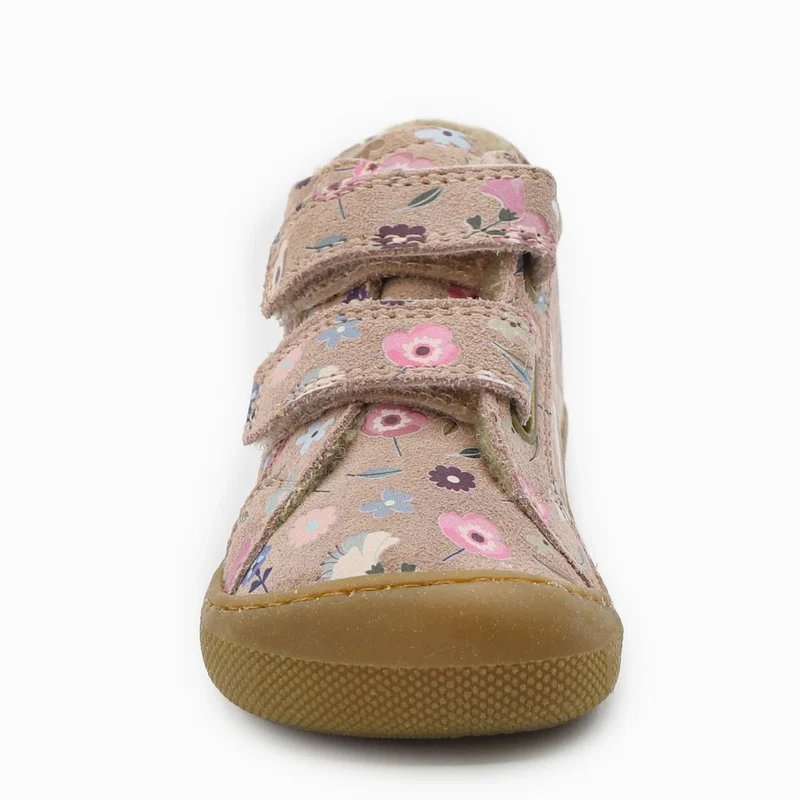 Naturino Barefoot Kommy Velcros Suede Wool Flowering Rose