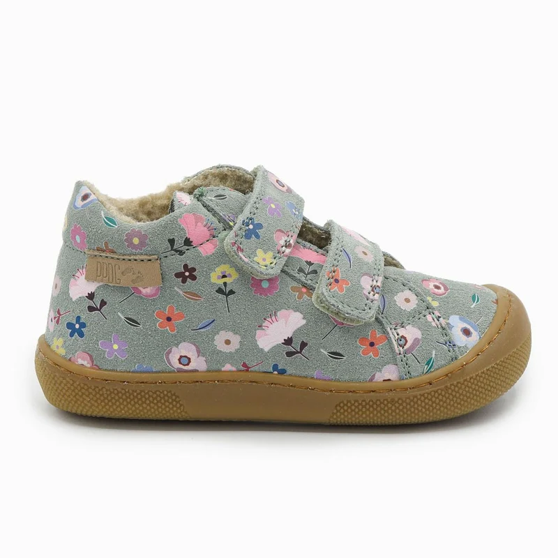 Naturino Barefoot Kommy Velcros Suede Wool Flowering Sage