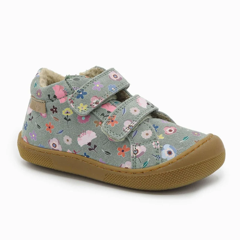 Naturino Barefoot Kommy Velcros Suede Wool Flowering Sage
