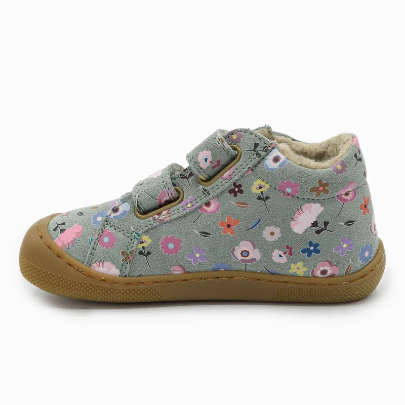 Naturino Barefoot Kommy Velcros Suede Wool Flowering Sage