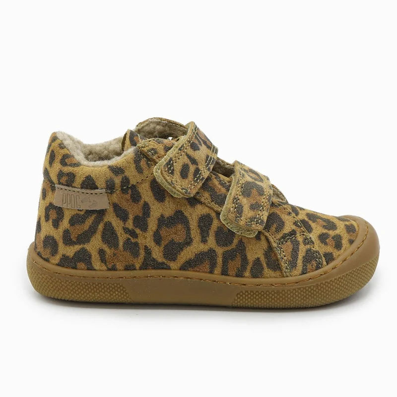 Naturino Barefoot Kommy Velcros Suede Wool Jaguar Brown