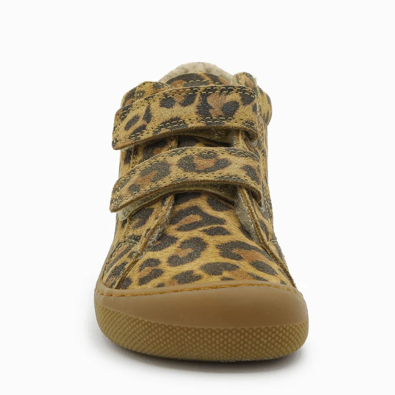 Naturino Barefoot Kommy Velcros Suede Wool Jaguar Brown
