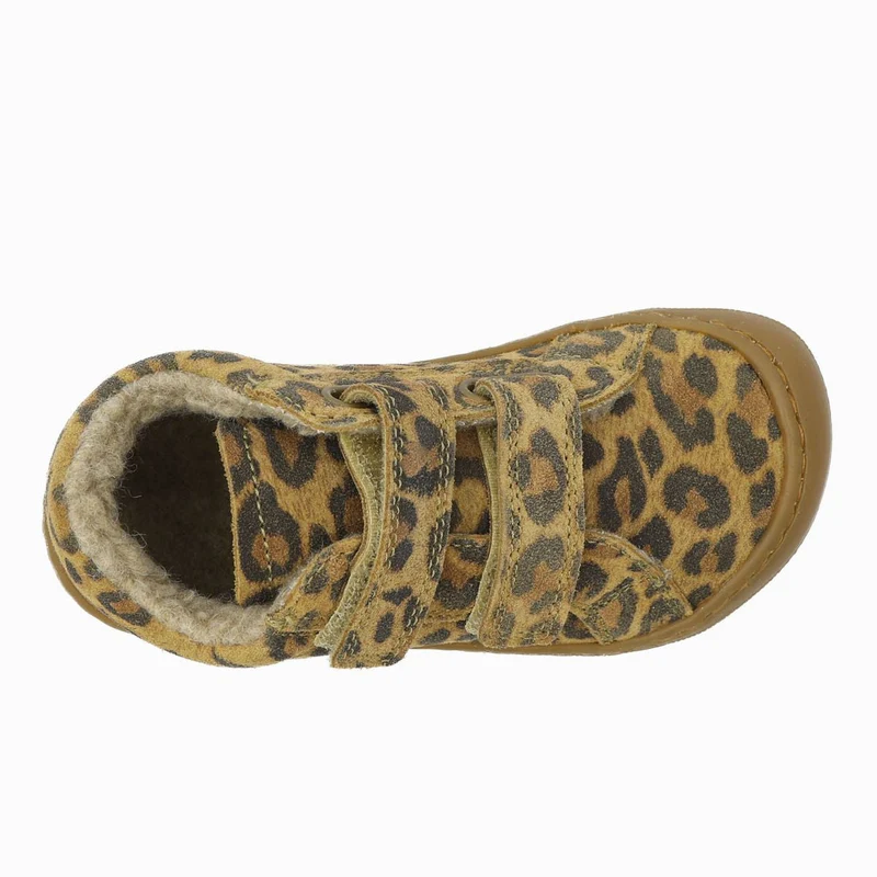 Naturino Barefoot Kommy Velcros Suede Wool Jaguar Brown