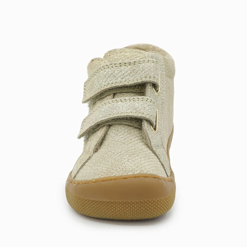 Naturino Barefoot Kommy Velcros Wool Lizard Met Platinum