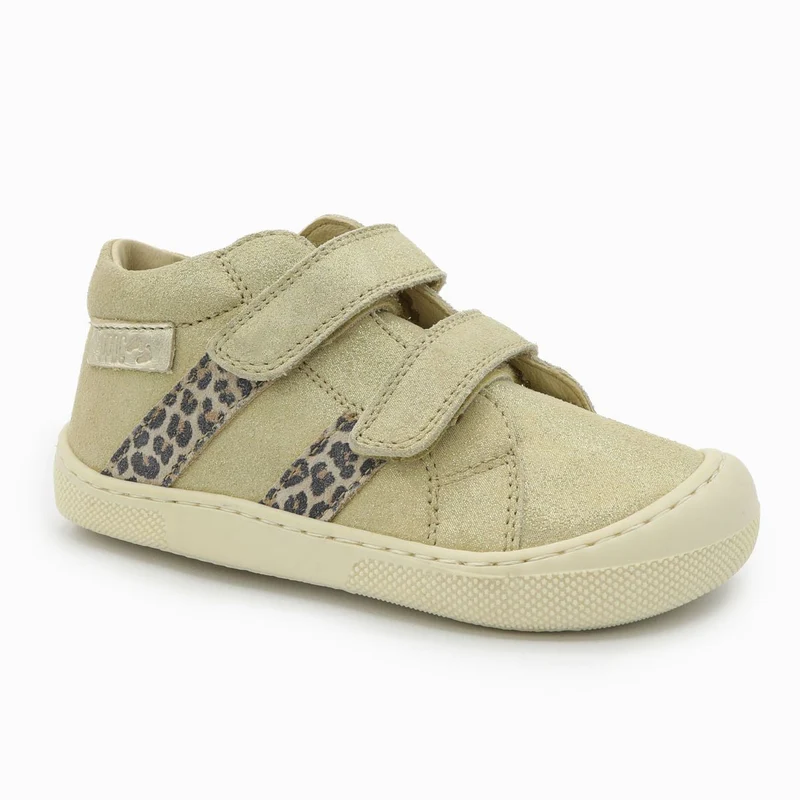 Naturino Barefoot Grimby Velcros Suede Glitter Platinum