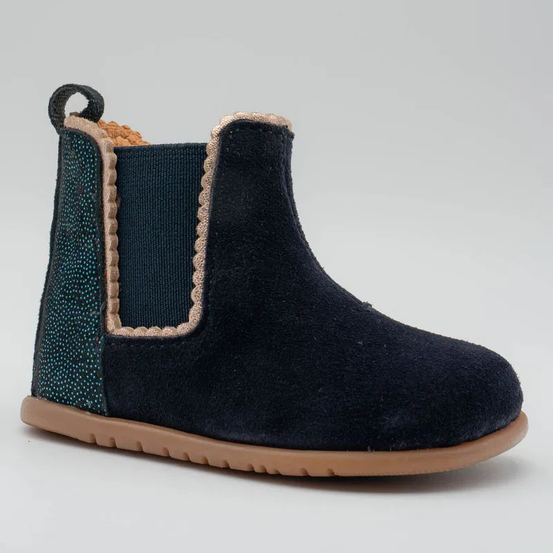 Babybotte barefoot Alisia Velour Blue Dots