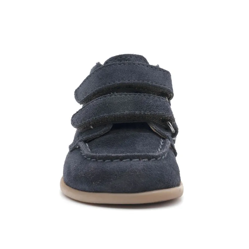 Babybotte barefoot Derbies Velcro Velour Blue