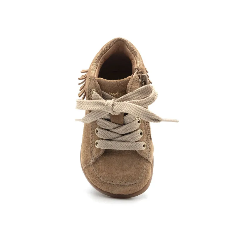 Babybotte barefoot Anoki Zip Velour Nocciola