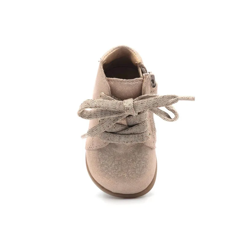 Babybotte barefoot Fredy Zip Confetti Rose paillettes