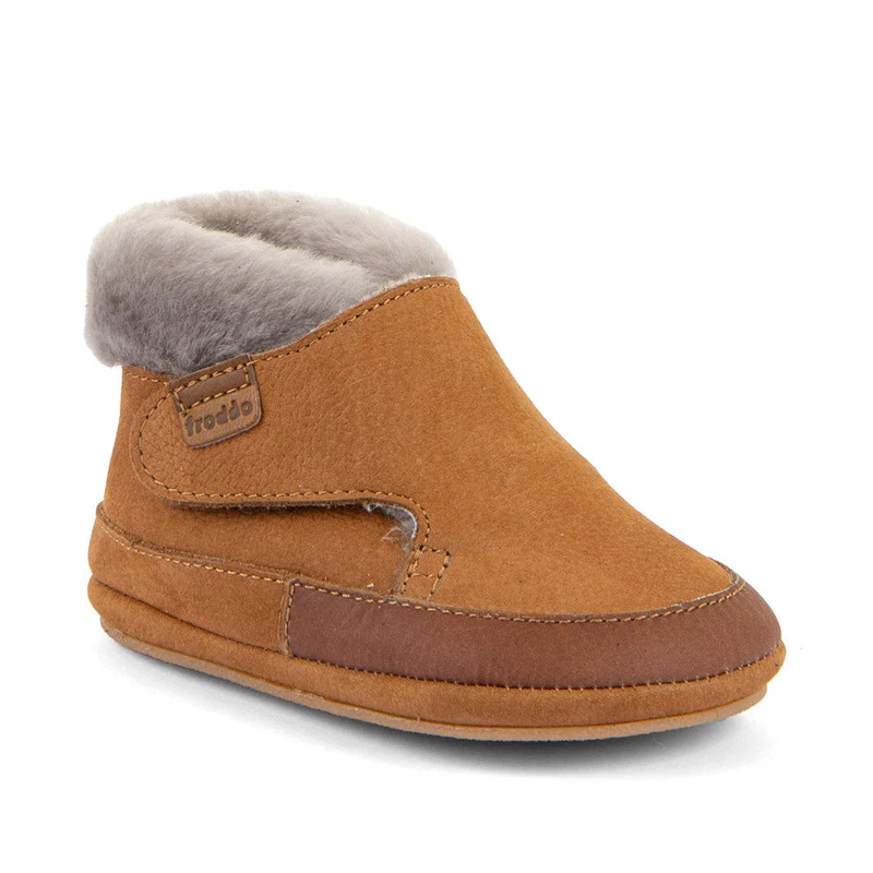 Froddo Furry Walk Barefoot Fourrés Cognac